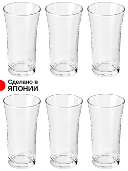Набор стеклянных стопок 6 шт 135 мл Д5,1х10 см, ADR-0374