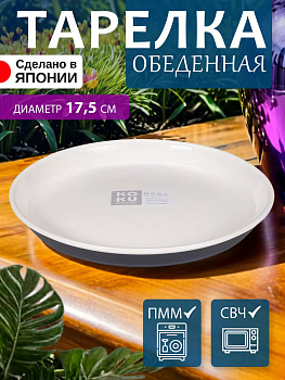 Тарелка обеденная для микроволновки пластиковая, KC-222