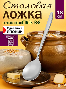 Ложка столовая для бульона 18х4,8х0,2 см, TD-601097