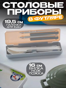 Набор столовых приборов в жестком футляре 9,5*17,2*2 см, KK-350