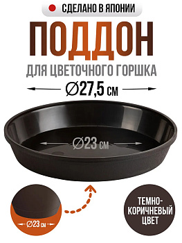 Поддон для горшка кашпо круглый Д27,5х4,5 см, Y-721152