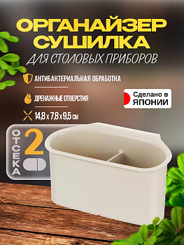 Органайзер для столовых приборов / Сушилка для ложек и вилок 14,8х7,8х9,5 см, R-118194