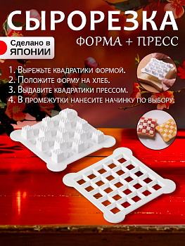 Пресс-форма для нарезки сыра 10х10х2.5 см KK-521