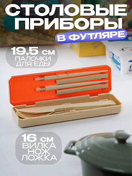 Набор столовых приборов в жестком футляре 9,5*17,2*2 см, KK-344