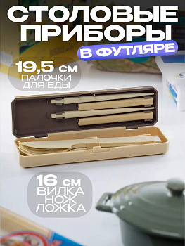 Набор столовых приборов в жестком футляре 9,5*17,2*2 см, KK-346