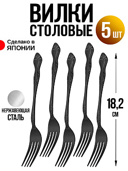 Набор вилок столовых 5 шт, 18,2х2,7х0,2 см, T-0206