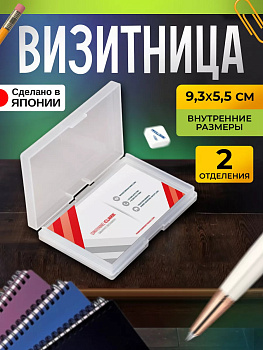 IZUMI / Кейс органайзер для хранения карт с двумя отделениями 10*6,5*1,4 см 3240
